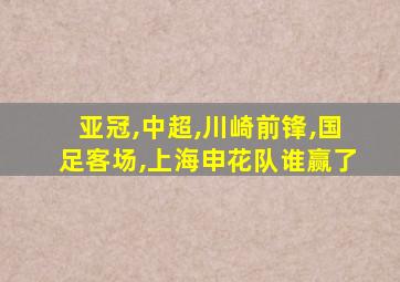 亚冠,中超,川崎前锋,国足客场,上海申花队谁赢了